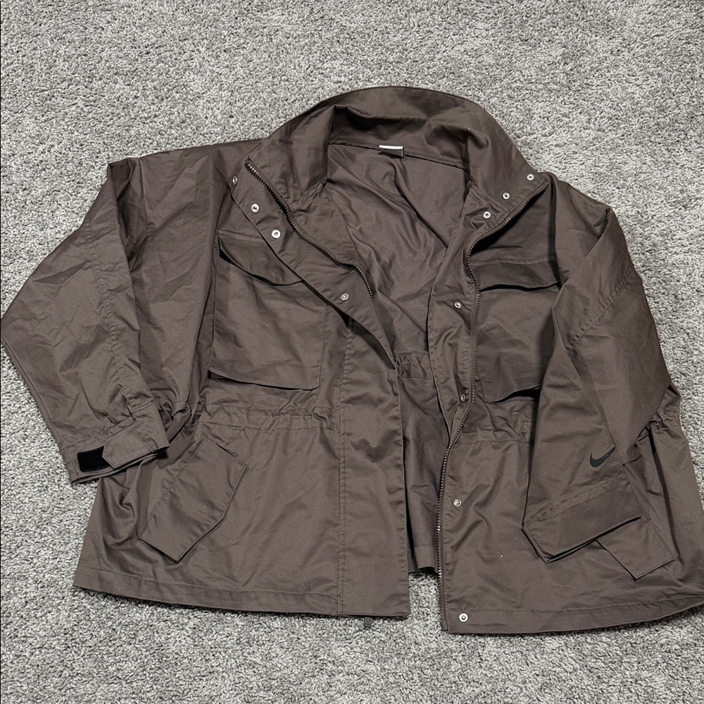 Nike Dark Brown Cargo Jacket Fly - image 1